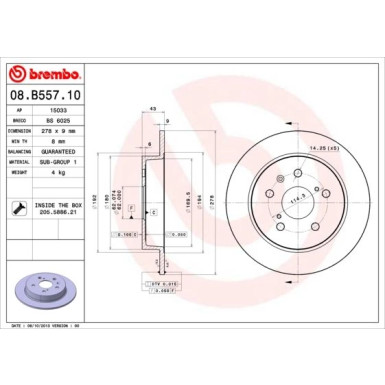 Brembo | Bremsscheibe | 08.B557.10