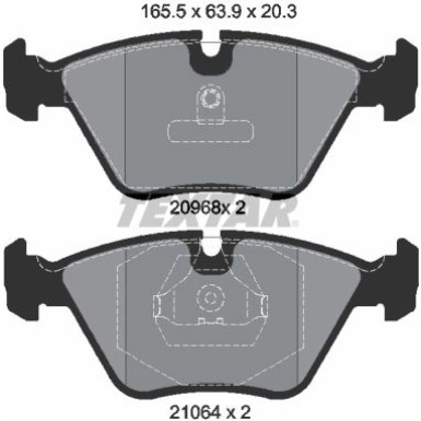 Textar | Bremsbelagsatz, Scheibenbremse | 2096801