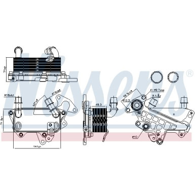 Nissens | Ölkühler, Automatikgetriebe | 90732