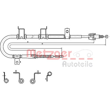 Metzger | Seilzug, Feststellbremse | 17.2576