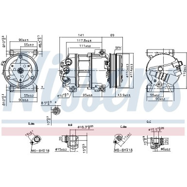 Nissens | Kompressor, Klimaanlage | 890211