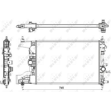 NRF | Kühler, Motorkühlung | mit Sensor | 53155