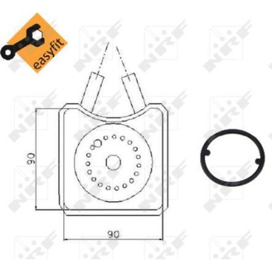 NRF | Ölkühler, Motoröl | 31305