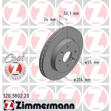 Zimmermann | Bremsscheibe | 320.3802.20