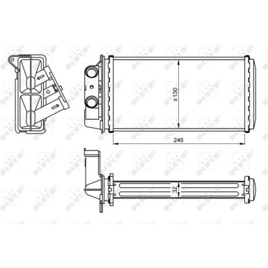 NRF | Wärmetauscher, Innenraumheizung | 54268