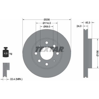 Textar | Bremsscheibe | 92103903