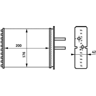 Mahle | Wärmetauscher, Innenraumheizung | AH 161 000S