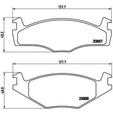 Brembo | Bremsbelagsatz, Scheibenbremse | P 85 024