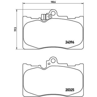 Brembo | Bremsbelagsatz, Scheibenbremse | P 83 072