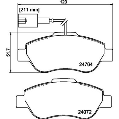 Hella Pagid | Bremsbelagsatz, Scheibenbremse | 8DB 355 019-921