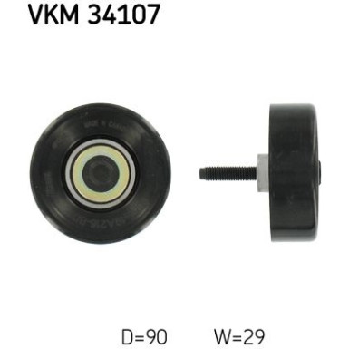 SKF | Umlenk-/Führungsrolle, Keilrippenriemen | VKM 34107