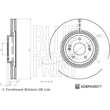 Blue Print | Bremsscheibe | ADBP430077