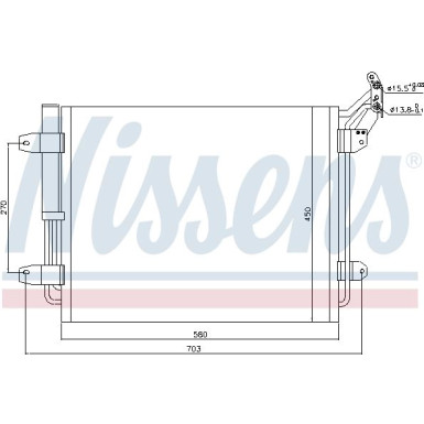 Nissens | Kondensator, Klimaanlage | 940138