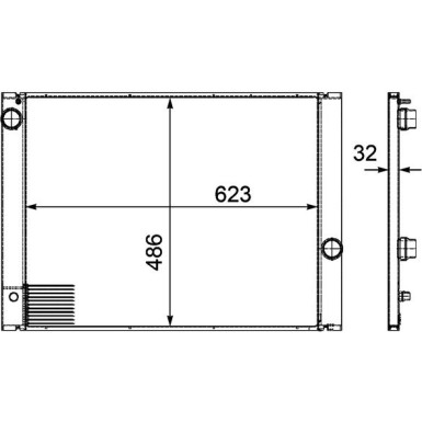 Mahle | Kühler, Motorkühlung | CR 580 000P