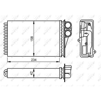 NRF | Wärmetauscher, Innenraumheizung | 54304