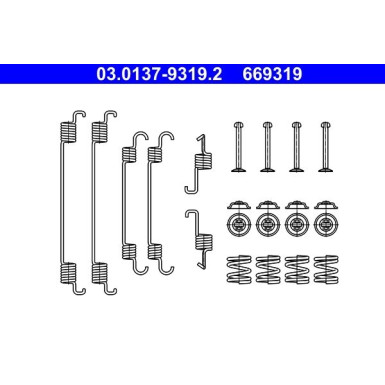 ATE | Zubehörsatz, Bremsbacken | 03.0137-9319.2