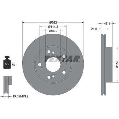 Textar | Bremsscheibe | 92175803