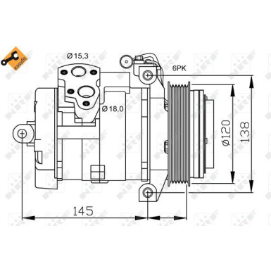 NRF | Kompressor, Klimaanlage | 32698