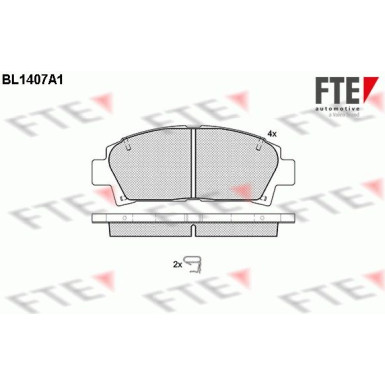 FTE | Bremsbelagsatz, Scheibenbremse | 9010182