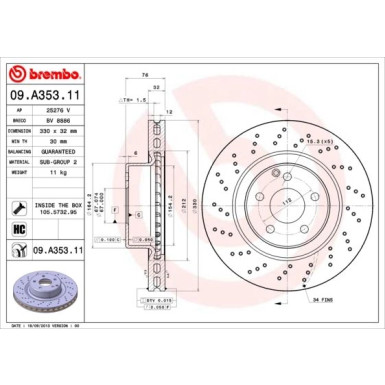 Brembo | Bremsscheibe | 09.A353.11