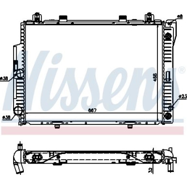 Nissens | Kühler, Motorkühlung | 62713A