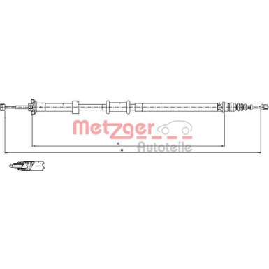 Metzger | Seilzug, Feststellbremse | 12.0726