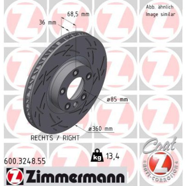 Zimmermann | Bremsscheibe | 600.3248.55