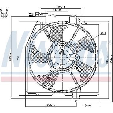 Nissens | Lüfter, Motorkühlung | 85224