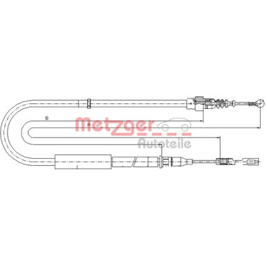 Metzger | Seilzug, Feststellbremse | 10.7513