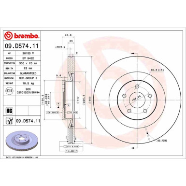 Brembo | Bremsscheibe | 09.D574.11