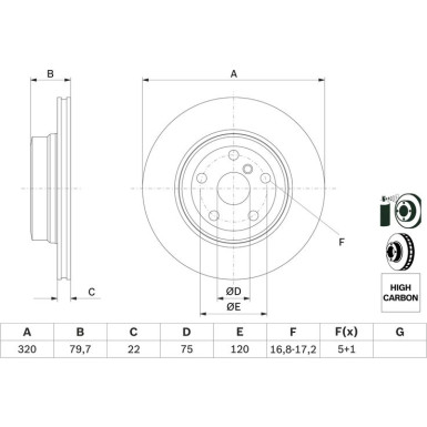 BOSCH | Bremsscheibe | 0 986 479 166