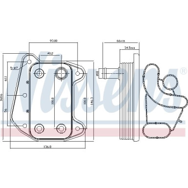 Nissens | Ölkühler, Motoröl | 90622