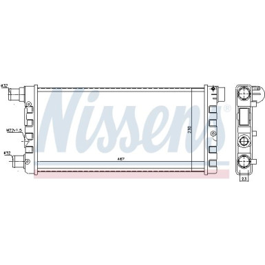 Nissens | Kühler, Motorkühlung | 61814