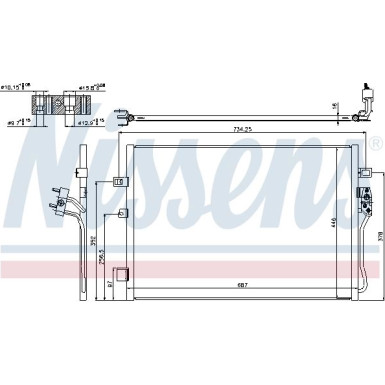 Nissens | Kondensator, Klimaanlage | 940342