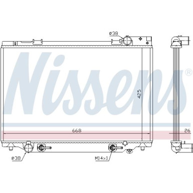 Nissens | Kühler, Motorkühlung | 647451