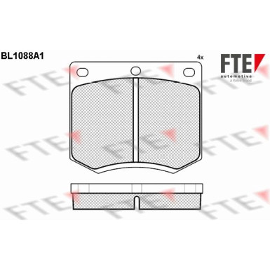 FTE | Bremsbelagsatz, Scheibenbremse | 9010026