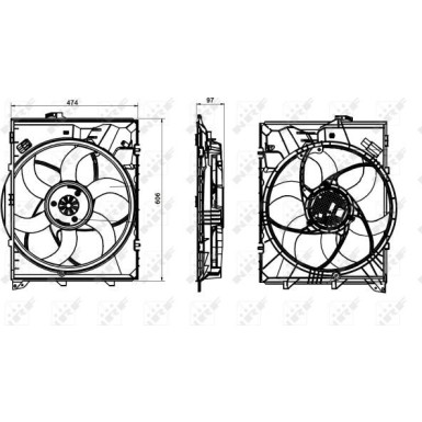 NRF | Lüfter, Motorkühlung | 47862