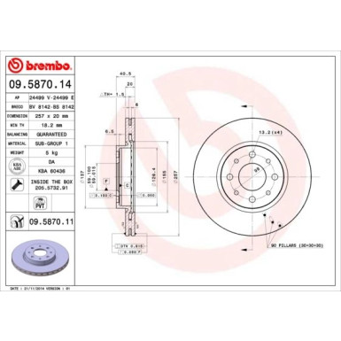 Brembo | Bremsscheibe | 09.5870.11