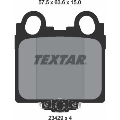 Textar | Bremsbelagsatz, Scheibenbremse | 2342901