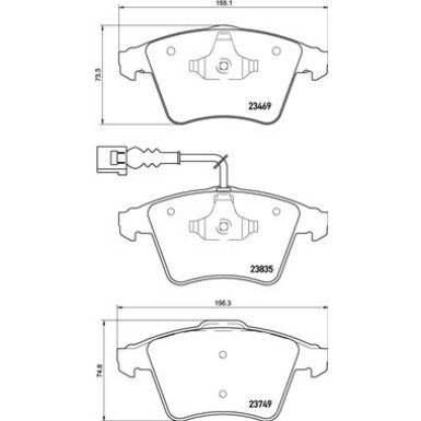 Brembo | Bremsbelagsatz, Scheibenbremse | P 85 149