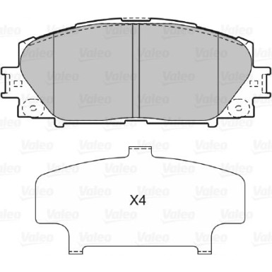 Valeo | Bremsbelagsatz, Scheibenbremse | 598896