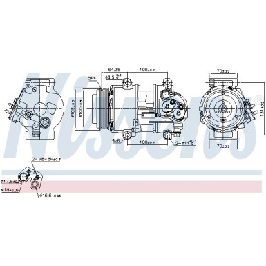 Nissens | Kompressor, Klimaanlage | 89089