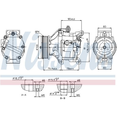 Nissens | Kompressor, Klimaanlage | 89530