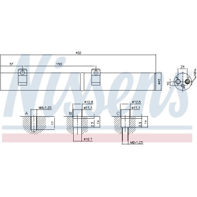 Nissens | Trockner, Klimaanlage | 95596