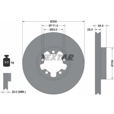 Textar | Bremsscheibe | 92151903