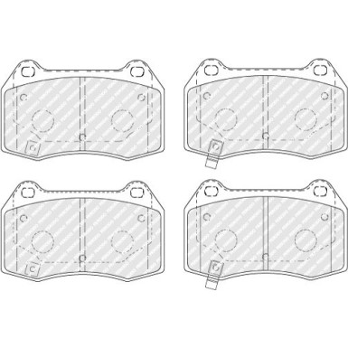 Ferodo | Bremsbelagsatz, Scheibenbremse | FDB1561
