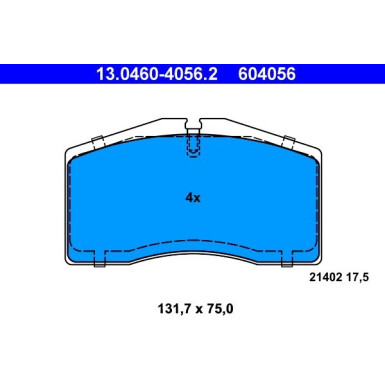 ATE | Bremsbelagsatz, Scheibenbremse | 13.0460-4056.2