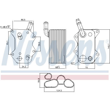 Nissens | Ölkühler, Motoröl | 90660