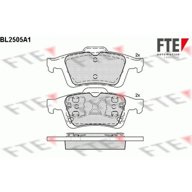 FTE | Bremsbelagsatz, Scheibenbremse | 9010768