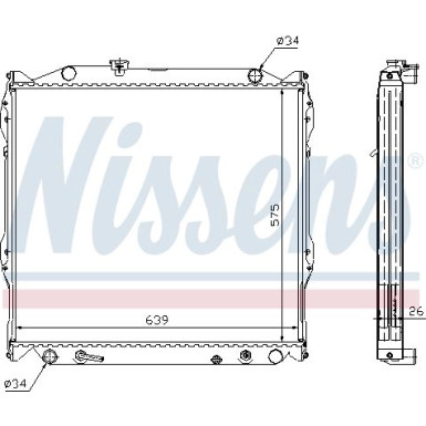 Nissens | Kühler, Motorkühlung | 647551